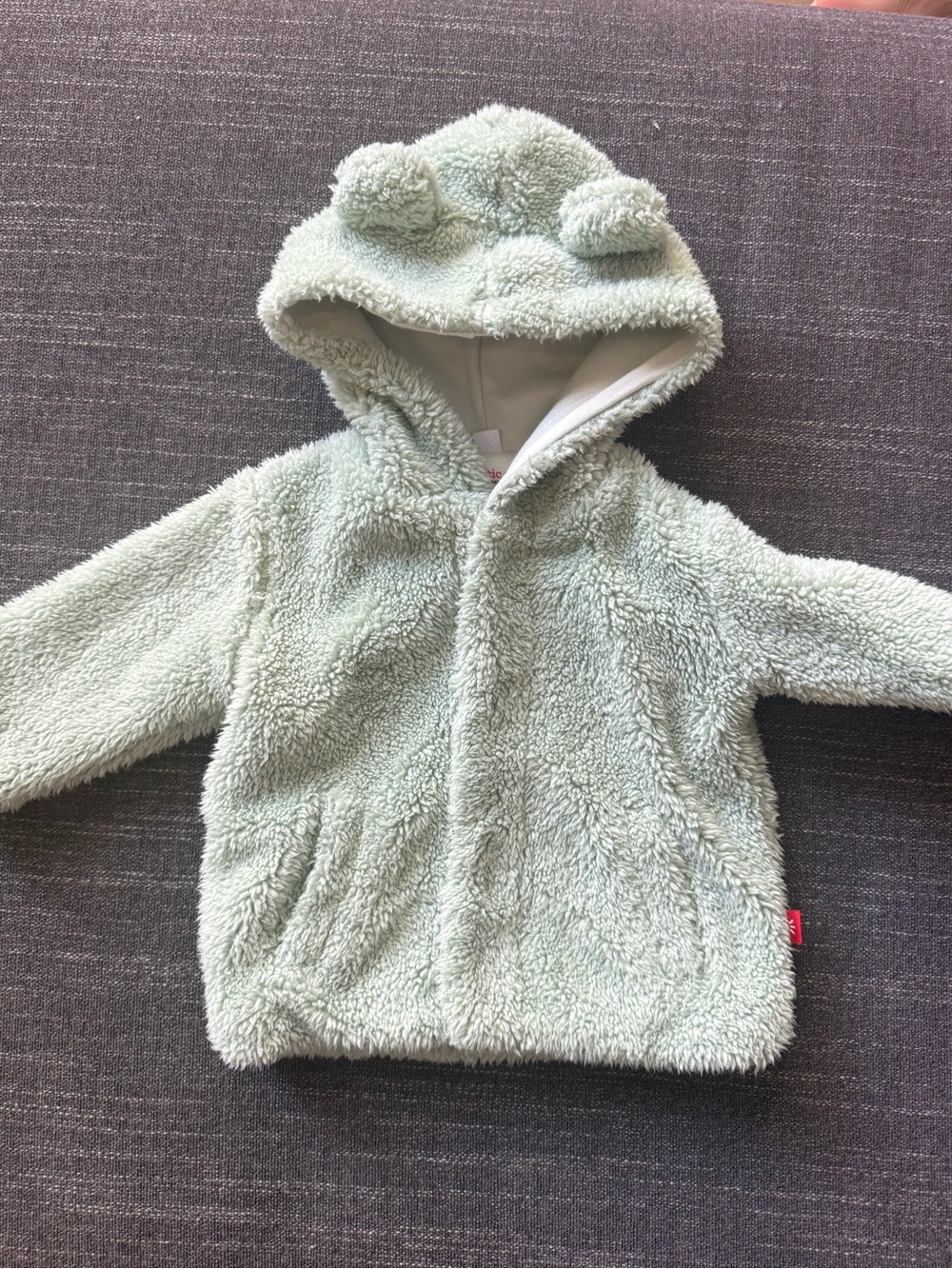 Magnetic Me Fleece Hooded Jacket in Light Mint Green
